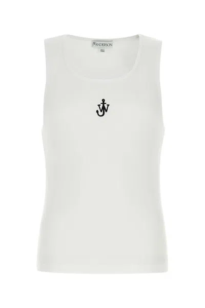 JW ANDERSON JW ANDERSON WHITE COTTON TANK TOP