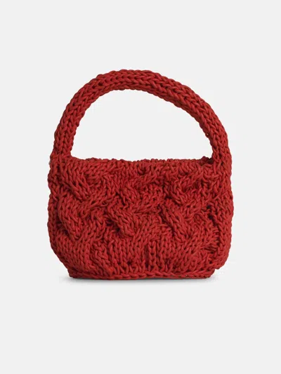 JW ANDERSON 'KNIT' ORANGE LEATHER BAG