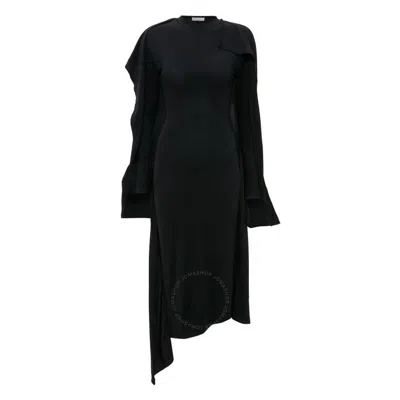 JW ANDERSON JW ANDERSON LONG SLEEVE LAYERED ASYMETRICAL DRESS
