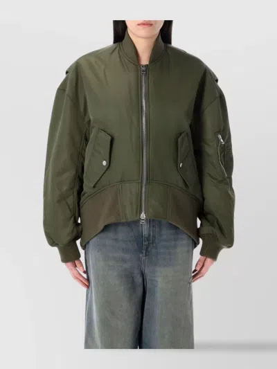 JW ANDERSON OVERSIZED BOMBER JACKET WITH FRONT POCKETS