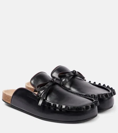 JW ANDERSON RUFFLED LEATHER LOAFERS