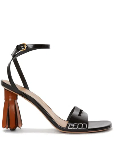 JW ANDERSON TASSEL-HEEL LEATHER SANDALS