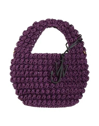JW ANDERSON JW ANDERSON WOMAN HANDBAG DARK PURPLE SIZE - TEXTILE FIBERS