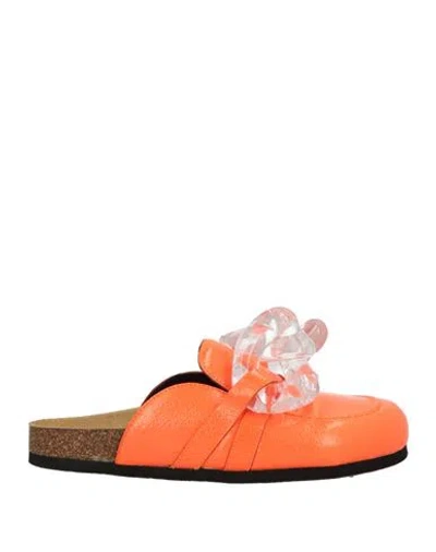 JW ANDERSON JW ANDERSON WOMAN MULES & CLOGS ORANGE SIZE 7 LEATHER