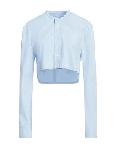 JW ANDERSON JW ANDERSON WOMAN SHIRT SKY BLUE SIZE M COTTON