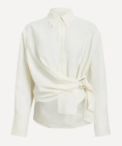 JW ANDERSON JW ANDERSON WOMEN'S DRAPED TWISTED SHIRT