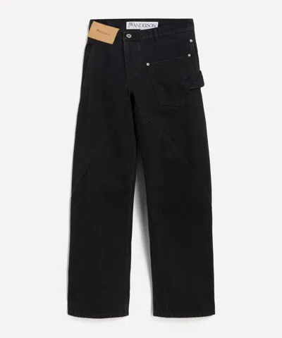 JW ANDERSON JW ANDERSON WOMEN'S TWISTED WORKWEAR DENIM JEANS