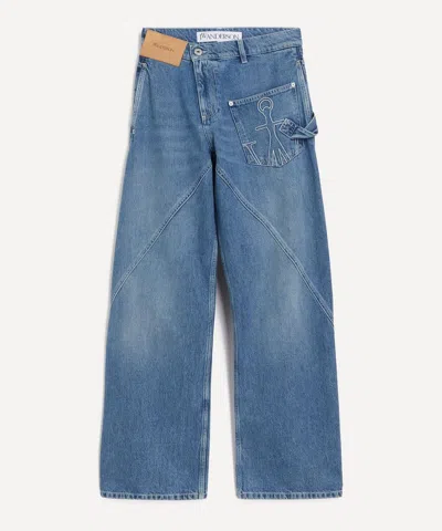 JW ANDERSON JW ANDERSON WOMEN'S TWISTED WORKWEAR DENIM JEANS