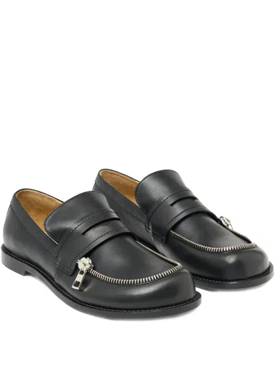 JW ANDERSON ZIP-DETAIL PENNY LOAFERS