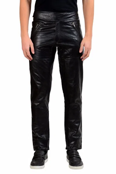 K & L HERREN SCHWARZ LEDER HOSE LAMMLEDER KLEID HOSE GRÖSSEN 28 30 32 34 36 - KLMO045