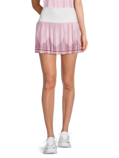 K-SWISS WOMEN'S COLORBLOCK PLEATED TENNIS SKIRT