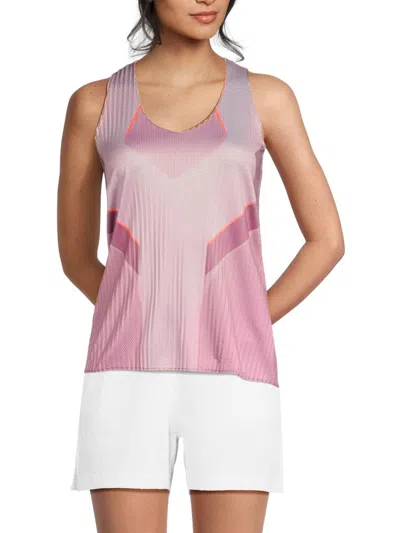 K-SWISS WOMEN'S RACERBACK PLEATED TANK TOP