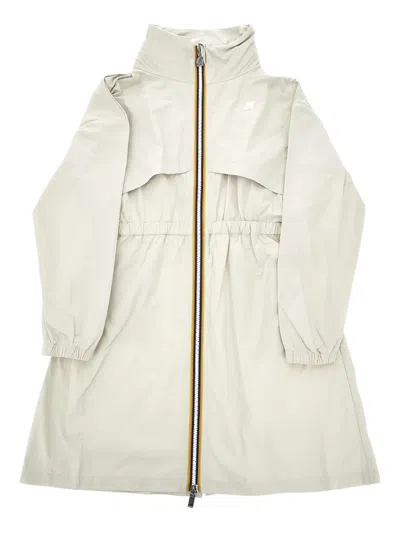 K-WAY AUBE ZIP-FRONT DRAWSTRING-WAIST JACKET