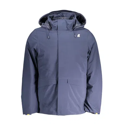 K-WAY K-WAY BLUE POLYESTER MEN'S JACKET