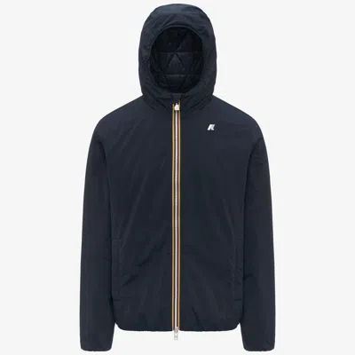 K-WAY MEN'S SHORT JACKET K-WAY JACK PLAIN WARM K2136DW-K89 BLUE