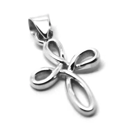 KAEDESIGNS JEWELLERY KAEDESIGNS GENUINE SMALL 9CT 9K DELICATE WHITE GOLD CELTIC CROSS PENDANT