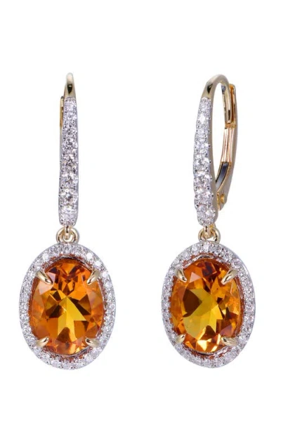 KAHN HIGH JEWELRY KAHN HIGH JEWELRY CITRINE EARRINGS WITH DIAMONDS