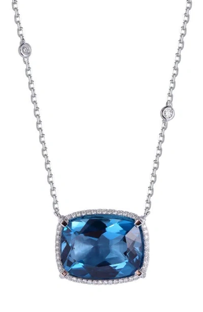 KAHN HIGH JEWELRY KAHN HIGH JEWELRY LONDON BLUE TOPAZ NECKLACE WITH DIAMONDS