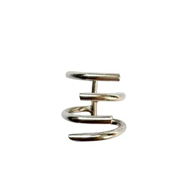 KAHO DESIGN WOMEN'S SILVER AURORA LINEAR RING
