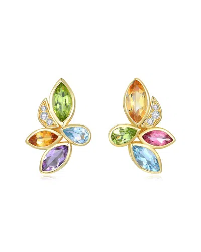 KAI FINE JEWELRY KAI FINE JEWELRY 14K 2.88 CT. TW. DIAMOND & PERIDOT; CITRINE; AQUAMARINE; AMETHYST; PINK TOURMALINE 