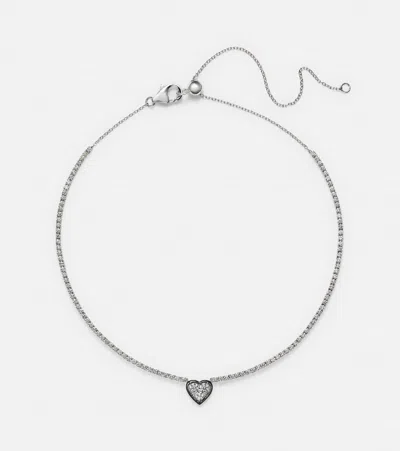 KAMYEN HEART 18KT WHITE GOLD CHOKER WITH DIAMONDS