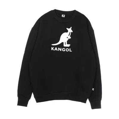 KANGOL CONRAD MEN'S LIGHTWEIGHT CREWNECK SWEATSHIRT BLACK/OFF WHITE