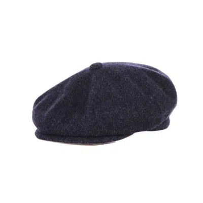 KANGOL WOOL HAWKER MEN'S HAT NAVY MARL