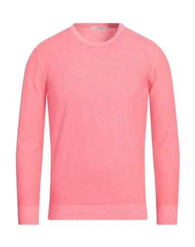 KANGRA CASHMERE KANGRA MAN SWEATER PINK SIZE 40 COTTON, POLYAMIDE