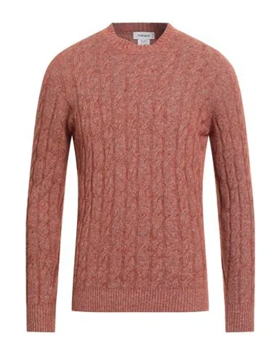 KANGRA CASHMERE KANGRA MAN SWEATER RUST SIZE 42 COTTON, ALPACA WOOL, POLYAMIDE, WOOL, ELASTANE