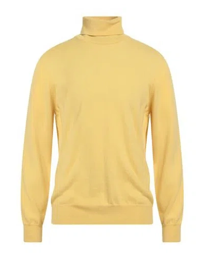 KANGRA CASHMERE KANGRA MAN TURTLENECK YELLOW SIZE 46 WOOL