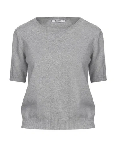 KANGRA CASHMERE KANGRA WOMAN SWEATER GREY SIZE 12 MERINO WOOL, SILK, CASHMERE, POLYESTER, POLYAMIDE