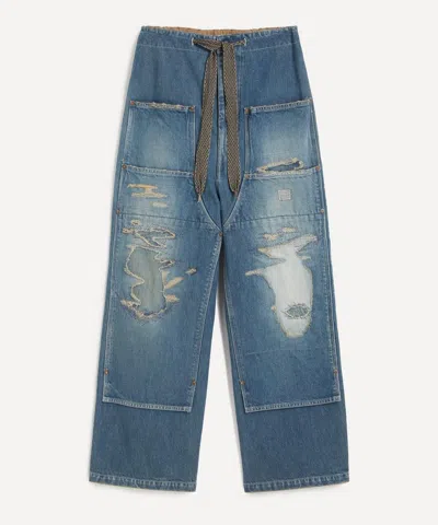 KAPITAL KAPITAL MENS DENIM W-KNEE EASY BAGGY 14OZ DENIM JEANS