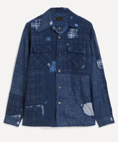 KAPITAL KAPITAL MENS IDG PATCHWORK NORA-DOT BOARD SHIRT