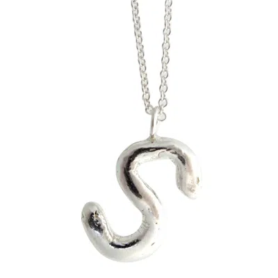 KAREN HALLAM WOMEN'S INITIAL NECKLACE SILVER A-Z