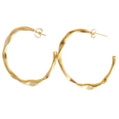 KAREN HALLAM WOMEN'S STELLA  HOOPS GOLD PLATED
