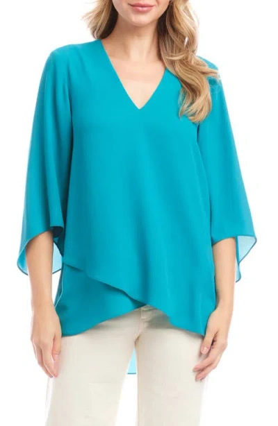 KAREN KANE KAREN KANE ASYMMETRIC HEM CREPE TOP
