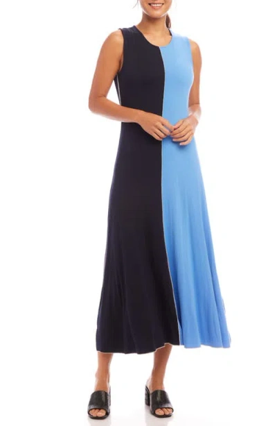 KAREN KANE KAREN KANE COLORBLOCK SLEEVELESS MAXI DRESS
