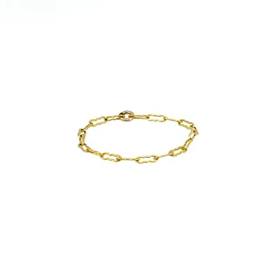 KAREN KRIEGEL WOMEN'S WAVY CHAIN RING - GOLD FILL