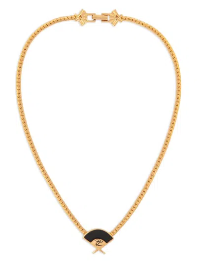 KARL LAGERFELD 1980S FOLDING FAN NECKLACE