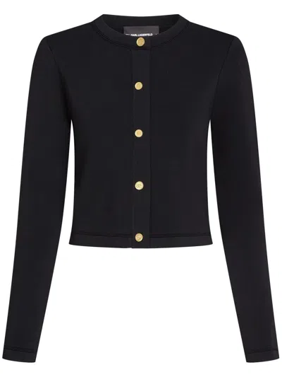 KARL LAGERFELD BUTTON-UP CARDIGAN