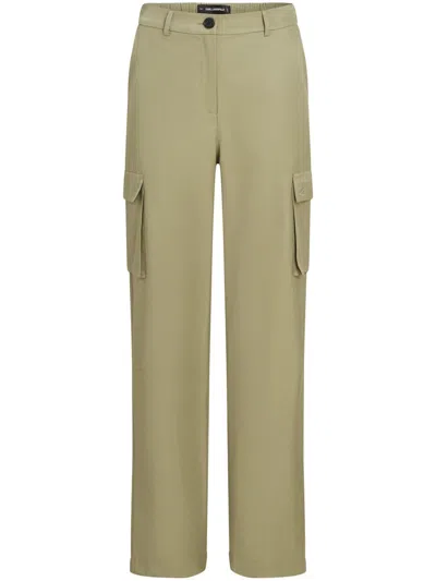 KARL LAGERFELD COTTON-BLEND CARGO TROUSERS