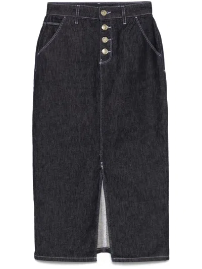 KARL LAGERFELD DENIM MIDI SKIRT