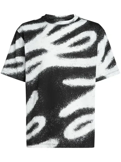 KARL LAGERFELD GRAFFITI-PRINT T-SHIRT