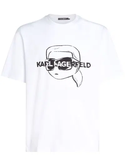 KARL LAGERFELD IKON-PATCH T-SHIRT