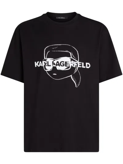 KARL LAGERFELD IKON-PATCH T-SHIRT