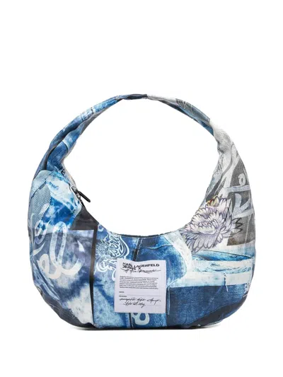 KARL LAGERFELD JEANS PRINTED SHOULDER BAG