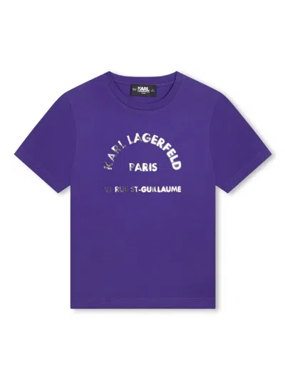 KARL LAGERFELD LOGO-PRINT CREW-NECK T-SHIRT