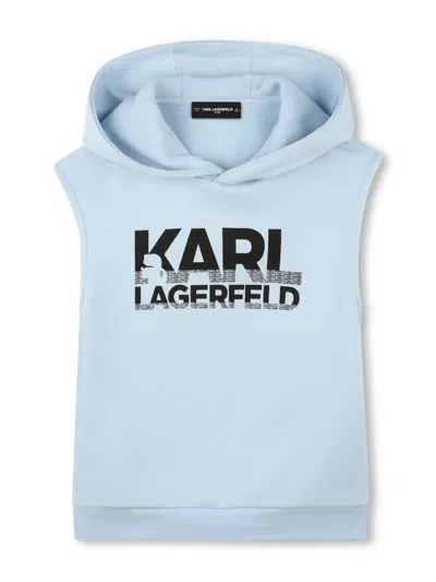 KARL LAGERFELD LOGO-PRINT HOODIE