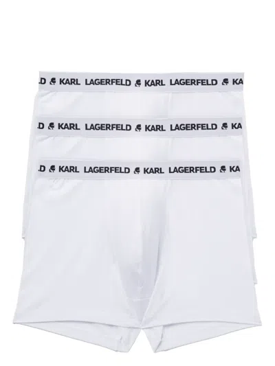 KARL LAGERFELD LOGO-WAISTBAND BOXERS (PACK OF THREE)