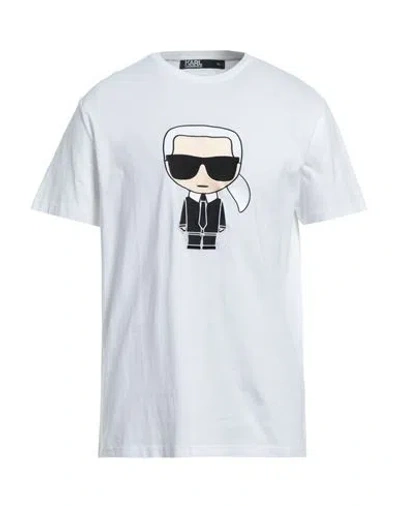 KARL LAGERFELD KARL LAGERFELD MAN T-SHIRT WHITE SIZE L COTTON